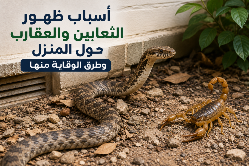 أسباب ظهور الثعابين والعقارب حول المنزل